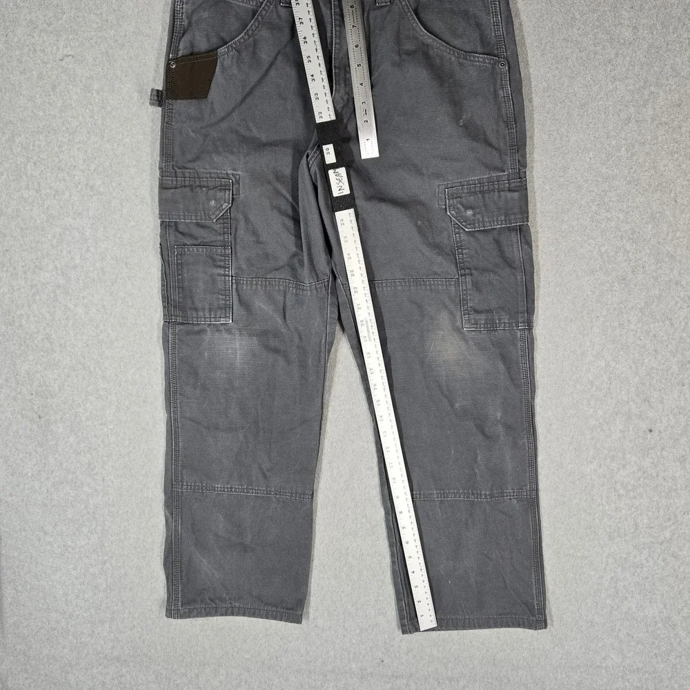 Wrangler Men Pants 34 Gray Cargo Ripstop Work Utility Straight 30